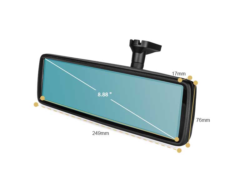 T90 Full display smart mirror monitor size